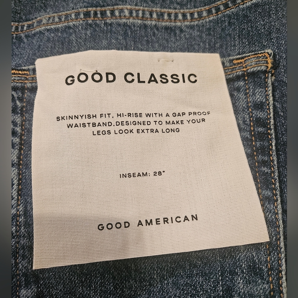 Good American - Good Classic raw hem stretch jean